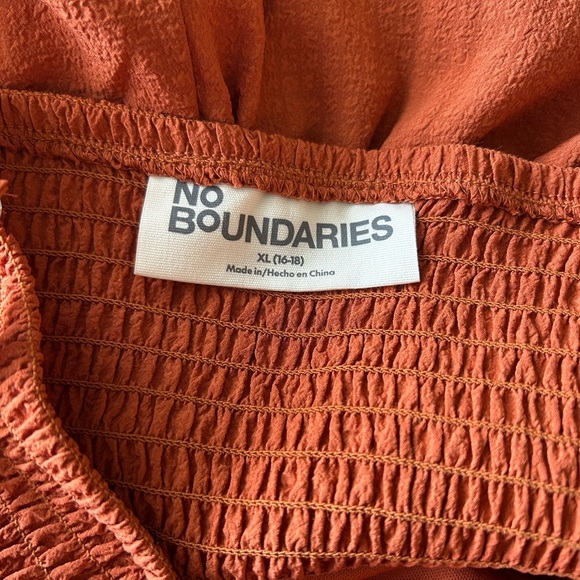 No Boundaries Y2K Orange Sundress XL Beachy Pool Boho - Picture 3 of 5